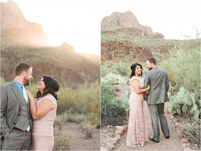 Romantic desert session photo by Tucson wedding photographer | West End Photography