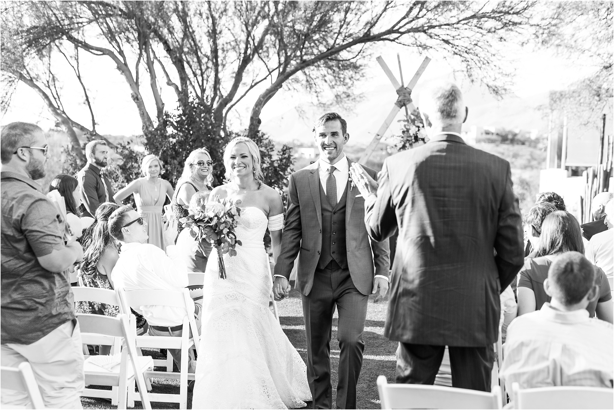 Hacienda Del Sol Wedding Tucson AZ Vanessa and Nate ceremony | West End Photography