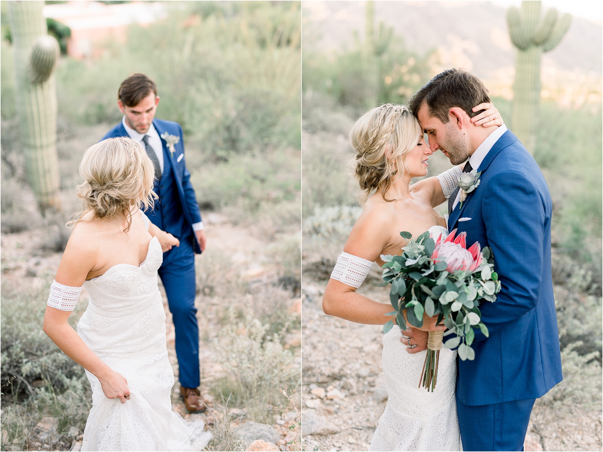 Hacienda Del Sol Wedding Tucson AZ Vanessa and Nate bride and groom portraits | West End Photography