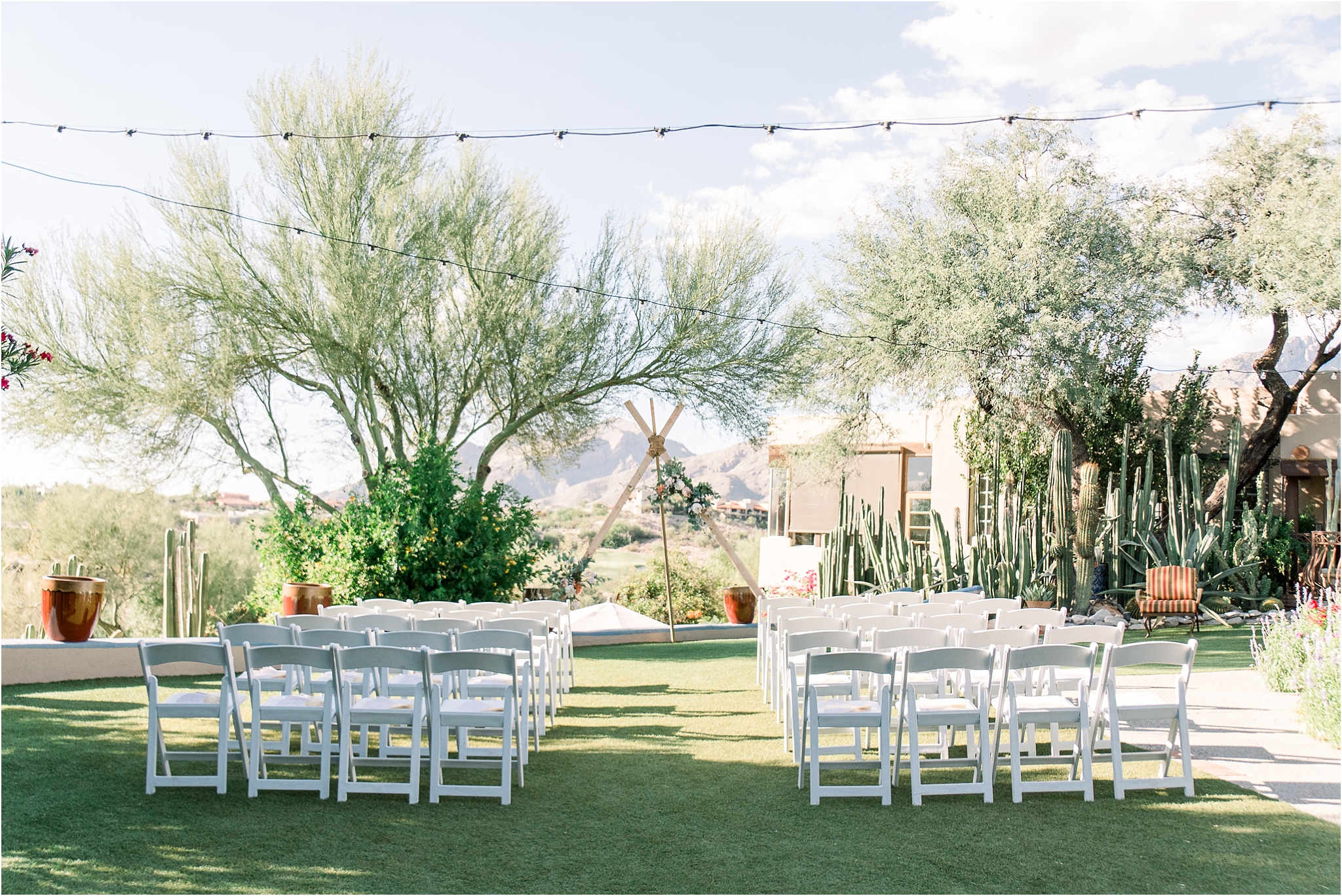 Hacienda Del Sol Wedding Tucson AZ Vanessa and Nate ceremony details | West End Photography