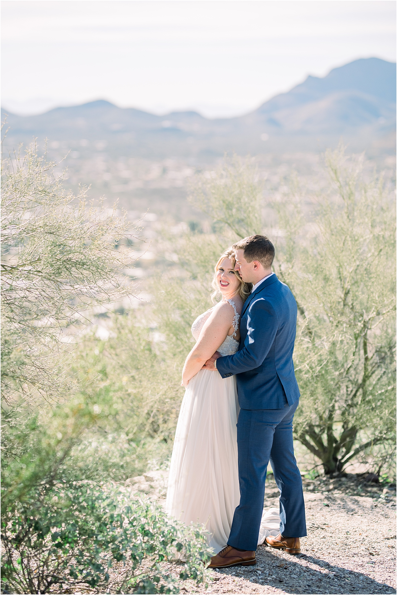 Stillwell House Wedding Tucson AZ Jessica and Dan first look photos | Tucson Wedding Photographer | West End Photography
