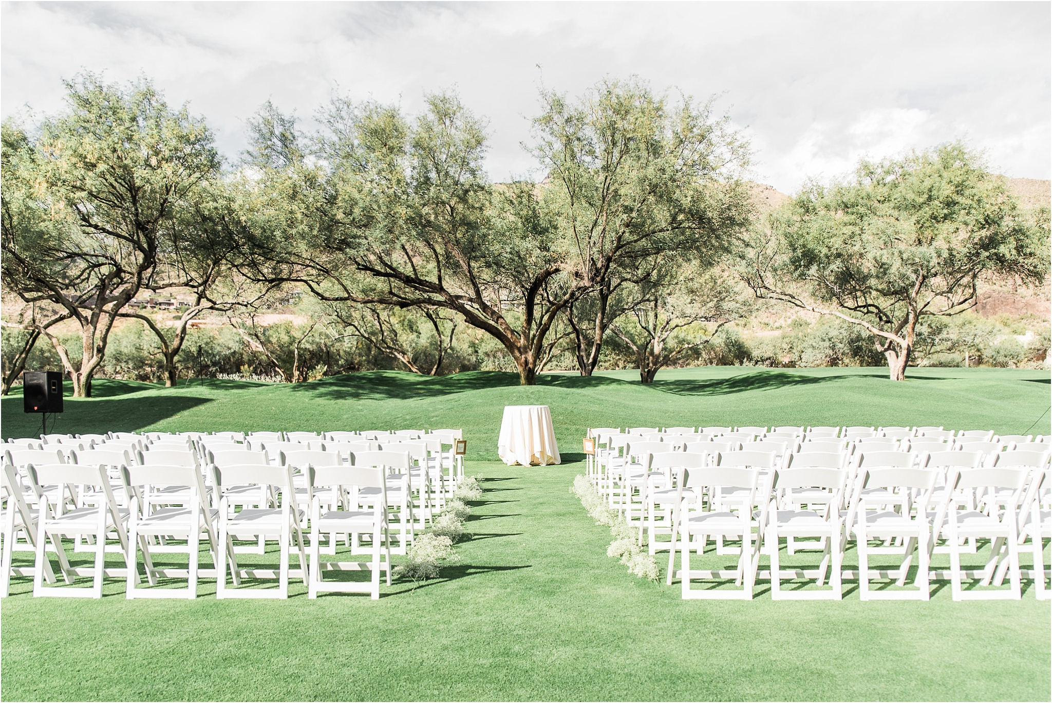 The Lodge at Ventana Canyon outdoor wedding ceremony photo of wedding site
